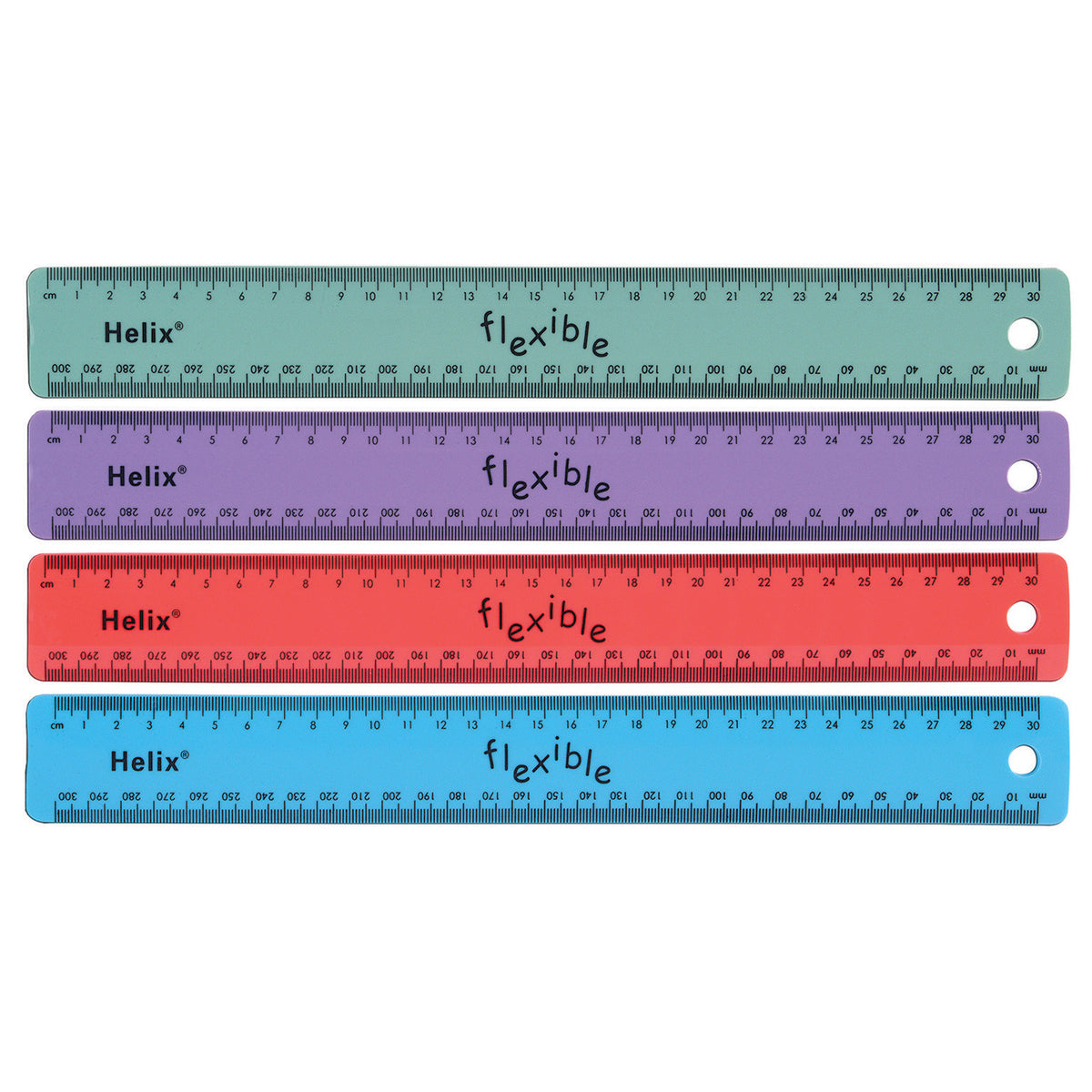 Helix Flexible Ruler 15cm Assorted Colours