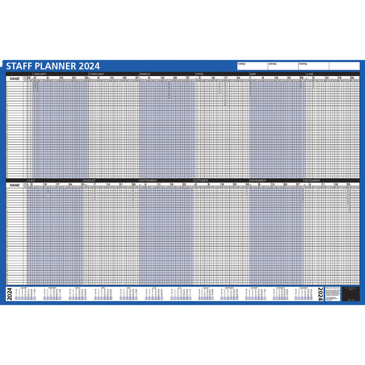 Calendar Staff Planner 2024 each ESPO International