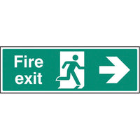FIRE EXIT SIGNS, Arrow Right - Progress right from here, 450 x 150mm, Each