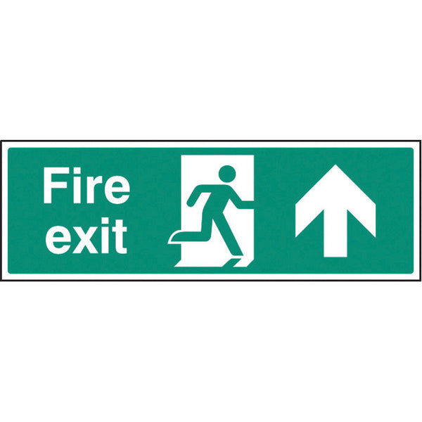 FIRE EXIT SIGNS, Arrow Up - Progress forward from here, 450 x 150mm, Each