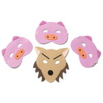 TRADITIONAL STORY MASK SET, , The Three Little Pigs, Set of 4