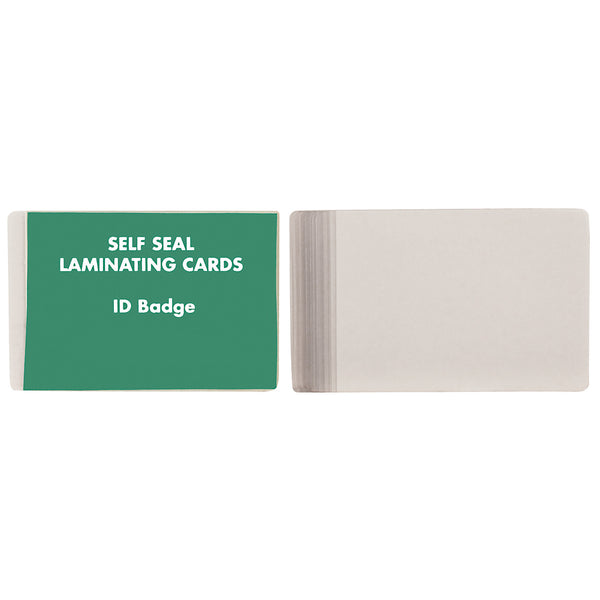 SELF-SEAL LAMINATING CARDS, ID/Badge, Pack of, 10