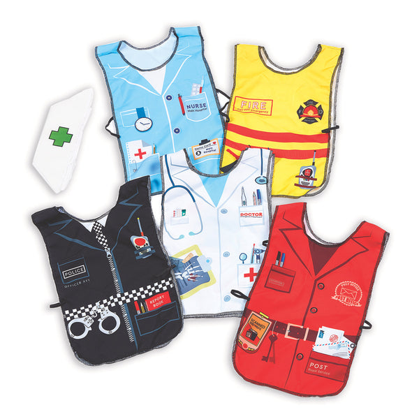 DRESSING UP, TABARDS, OCCUPATIONS TABARDS, Age 3-7, Set of, 5