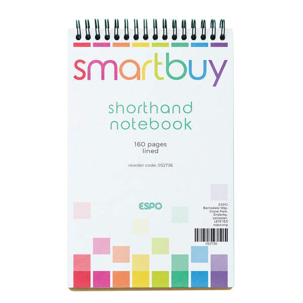 SHORTHAND NOTEBOOKS, Spiral Bound At Head, 203 x 127mm, 160 Pages (80 sheets), Pack of, 10
