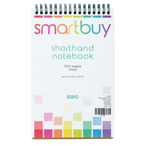 SHORTHAND NOTEBOOKS, Spiral Bound At Head, 203 x 127mm, 300 Pages (150 sheets), Pack of, 5
