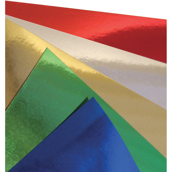 COLOURED FOIL CARD ASSORTED, , Pack of 4 x 5 sheets