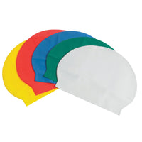 SWIMMING CAPS, Single Colour, White, Pack of 12