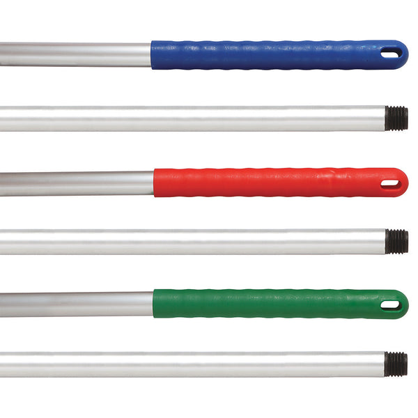 HANDLES FOR BROOMS AND MOPS, Aluminium, Red, Each