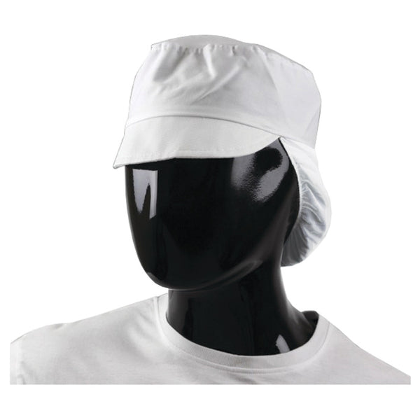 PROTECTIVE CLOTHING, CAPS, Peak with Snood, One Size, Pack of 10