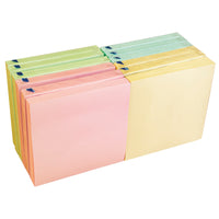 REPOSITIONAL NOTES, STICK 'N NOTES, Rainbow Assorted, 76 x 76mm, Pack of 12 pads
