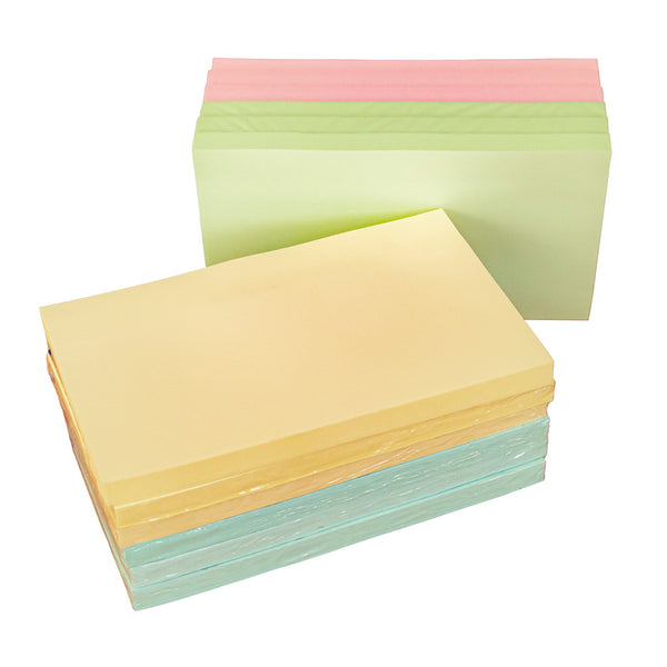 REPOSITIONAL NOTES, STICK 'N NOTES, Rainbow Assorted, 76 x 127mm, Pack of 12 pads