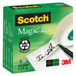 ADHESIVE TAPES, Scotch Magic Invisible Tape, Small Core Rolls, Individual Rolls, Each