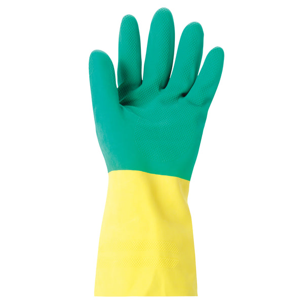 CHEMICAL RESISTANT GLOVES, HEAVY WEIGHT, Ansell - AlphaTec 87-900, Large, Pair