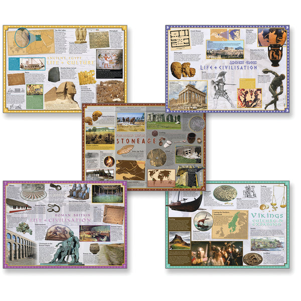 HISTORY CHARTS PACK, Pack of, 5