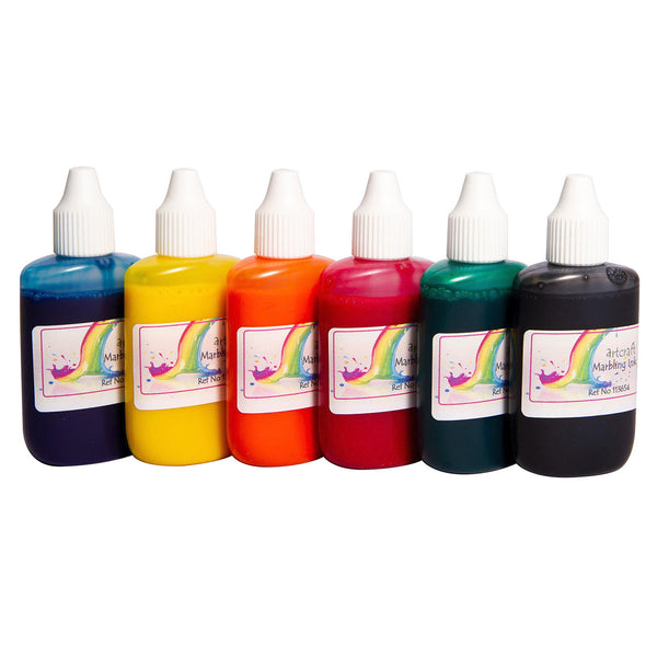 MARBLING INKS, Standard Colours, Pack of 6 x 25ml pots