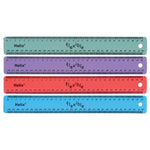 RULERS, PLASTIC, FLEXIBLE PLASTIC RULERS, Metric: cm/mm, 30cm Coloured, Pack of, 10