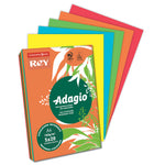 REY ADAGIO CARD, VIVID COLOURS, A5, 160gsm (200 micron), Adagio Range, 200 micron, Pack of, 5 x 50 sheets