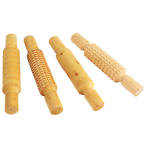 WOODEN ROLLING PIN SET, Pack of, 4