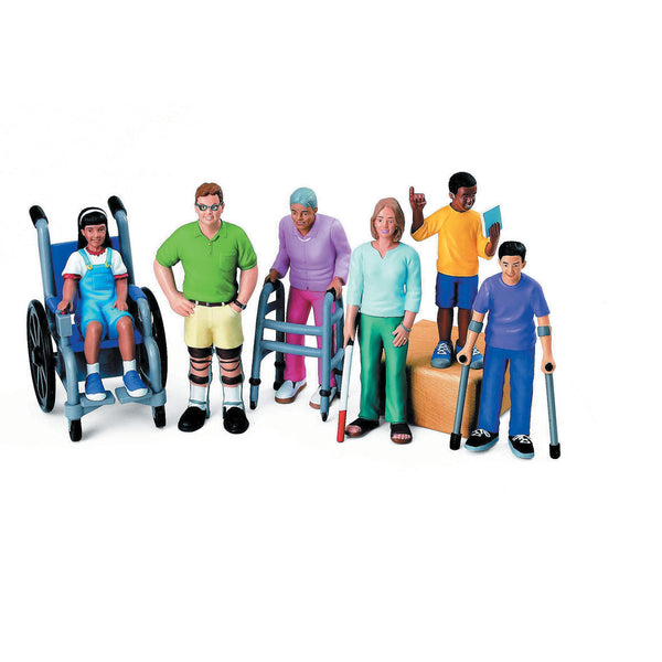 BLOCK PEOPLE, With Disabilities, Set of 6