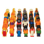 WOODEN FIGURES, People of the World, Set of 24