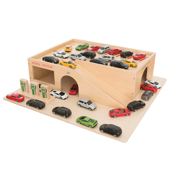 TOY VEHICLES AND ACCESSORIES, GARAGE AND CAR SETS, Wooden Garage, Age 3+, Each