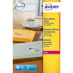 AVERY CLEAR LASER LABELS, L7560-25, Pack of 25