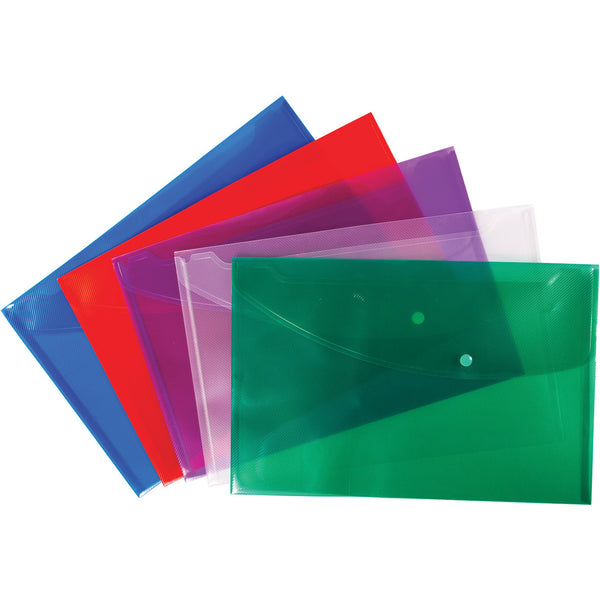 SMARTBUY, FOOLSCAP WALLETS, Bright Colours, Assorted, Pack of 5