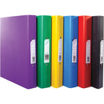 RECYCLED RING BINDERS, 25mm Capacity, Assorted, Box of 10