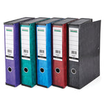 Coloured ESPO Smartbuy Foolscap Box Files with Lids, Black, Box of 10
