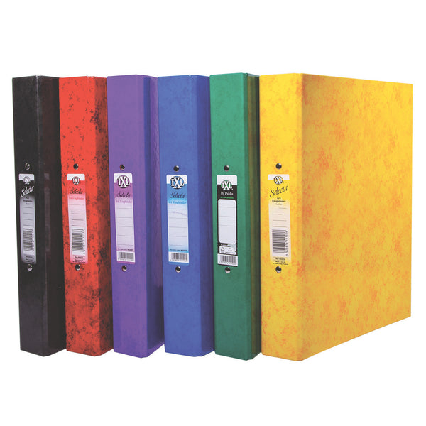 RING BINDERS, 2 RING ('O' Shaped), A4, Laminated Paper Covered Stiff Board, 25mm Capacity, Green, Box of, 10