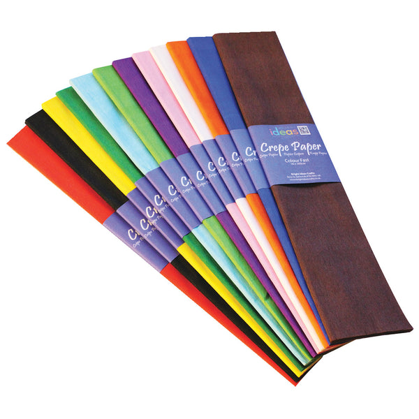 CREPE PAPER, Plains Assorted, Pack of, 12 folds