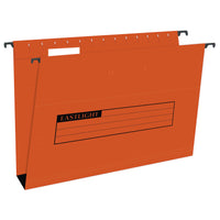 MANILLA FOOLSCAP SUSPENSION FILES, 30MM CAPACITY, Orange - With Reinforced Base, Pack of 25