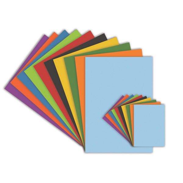 RECYCLED, ASSORTED INTENSE CARD, A4, Pack of, 200 sheets