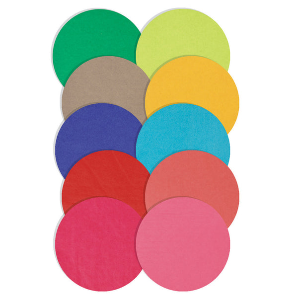 TISSUE PAPER, Circles Assorted , 50mm diameter, Pack of, 480 sheets