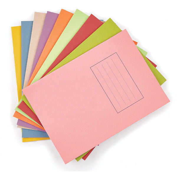 EXERCISE BOOKS, MANILLA COVERS, 8 x 61/2in (203 x 165mm), 48 pages, Red, 12mm Ruled, Pack of 25