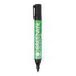 GREENLIFE DRYWIPE MARKERS, Single Colours, Black, Box of 10