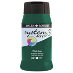 PAINT, ACRYLIC, DALER ROWNEY SYSTEM 3, Individual Colours, Phthalo Green, 500ml