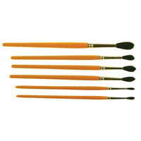 PAINT BRUSHES, Pony Hair Assorted, Small Pack, Pack of, 6