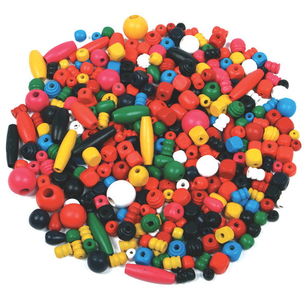 BEADS, Wooden Craft, Pack of 125g