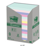 REPOSITIONABLE NOTES, POST-IT® RECYCLED NOTES, POST-IT RECYCLED NOTES, Towers, Rainbow Pastel, 76 x 127mm, Pack of 16