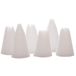 PIPING BAG NOZZLES, White Plastic, Star 8mm, Each