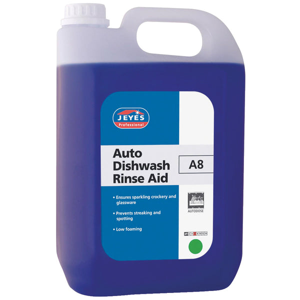 AUTO DISHWASHING, A8 Auto Rinse Aid, 5 litres