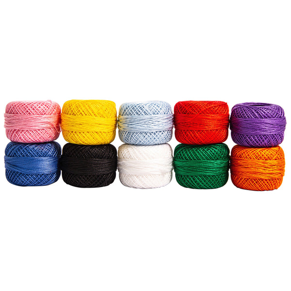 Embroidery Threads, Anchor Pearl Cotton, Pack of 10