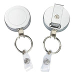 SNAP-BACK BADGE REELS, Heavy Duty with Strap & Key Ring, Each