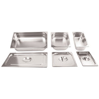STAINLESS STEEL GASTRONORMS, Size 1/2 (265 x 325mm), Lid, Each
