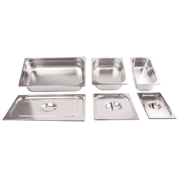 STAINLESS STEEL GASTRONORMS, Size 1/2 (265 x 325mm), Lid, Each