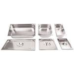 STAINLESS STEEL GASTRONORMS, Size 1/2 (265 x 325mm), 40mm deep, Each