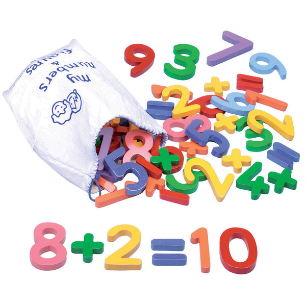 NUMBERS, Chunky Wooden, Coloured, Set of 60