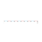 TABLE TOP NUMBER LINES, 430 x 60mm, 0 - 1000, Pack of, 10