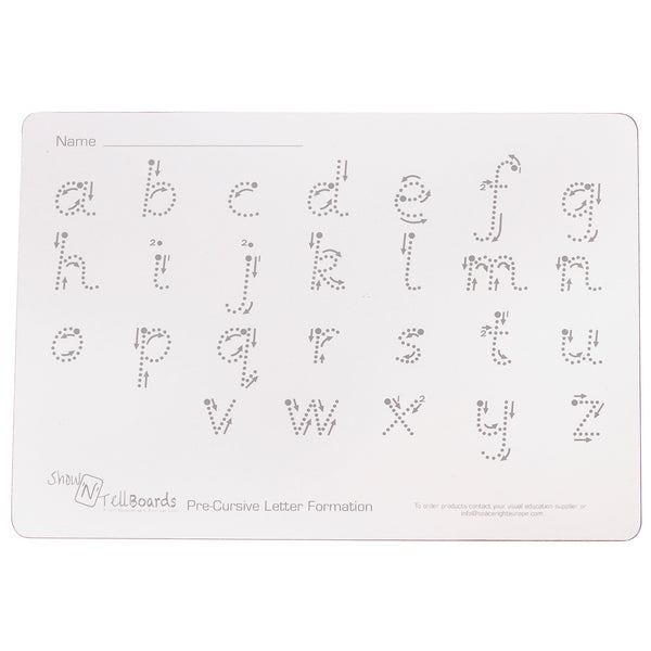 WRITE 'N' WIPE BOARDS, Letter Formation - Rigid, A4, Pack of 5